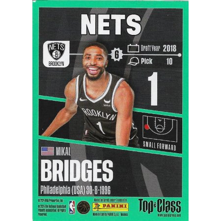 2023-24 PANINI NBA Top Class - #13 - Mikal Bridges - Brooklyn Nets